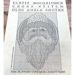 Curtis Boehringer Cross-Stitch Pattern Olde World Santas Russian Father Christma